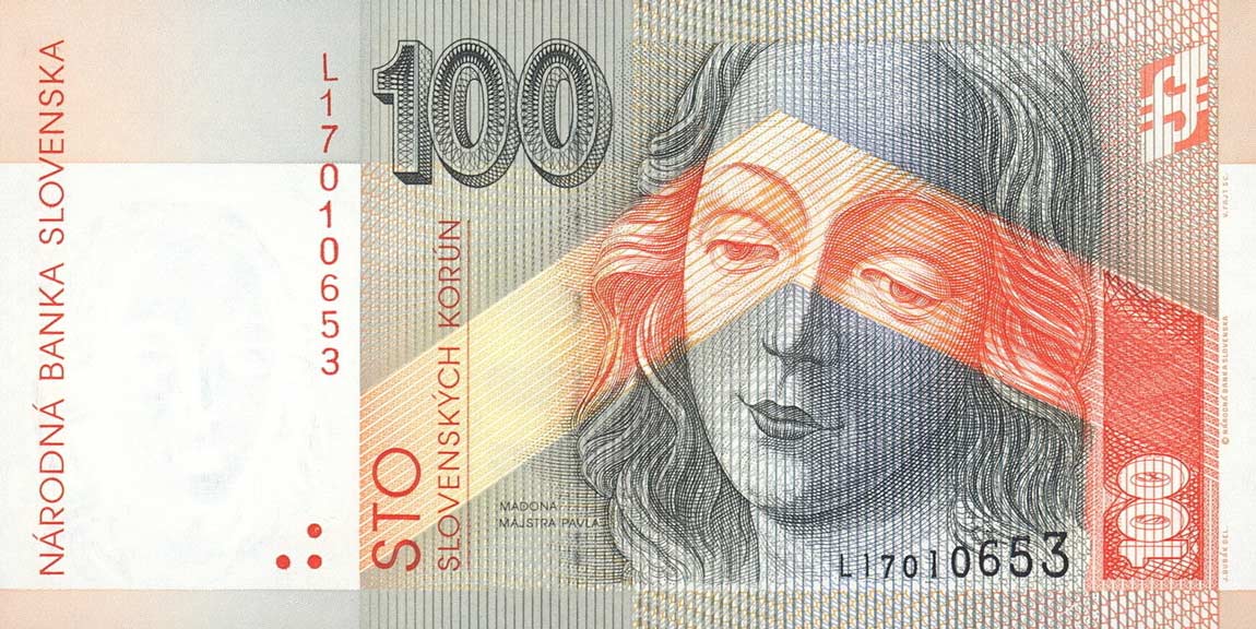 Front of Slovakia p25b: 100 Korun from 1997