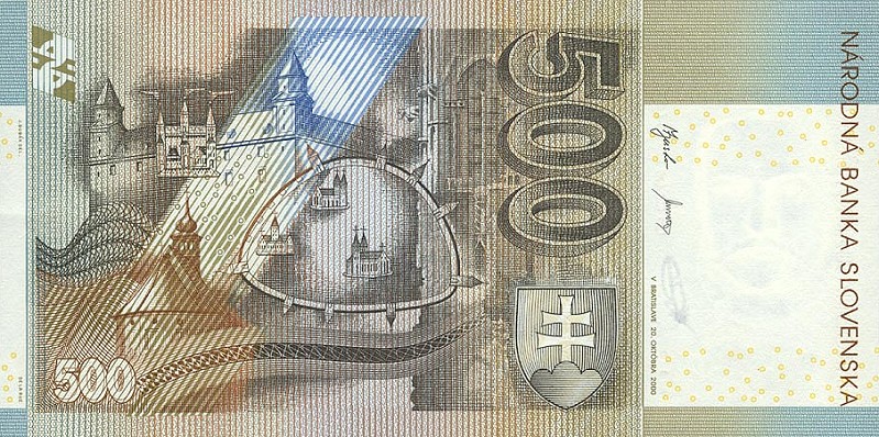 Back of Slovakia p31a: 500 Korun from 2000