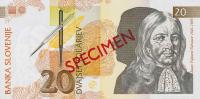 p12s from Slovenia: 20 Tolarjev from 1992