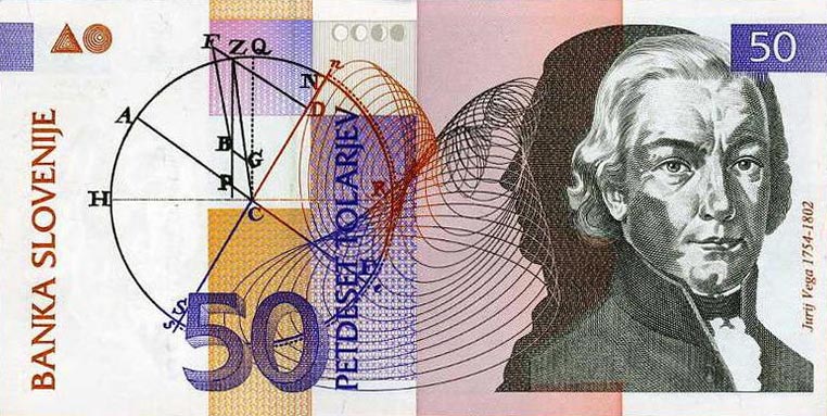 Front of Slovenia p13a: 50 Tolarjev from 1992