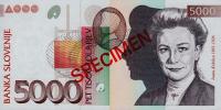 p19s from Slovenia: 5000 Tolarjev from 1993