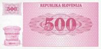 p8a from Slovenia: 500 Tolarjev from 1990