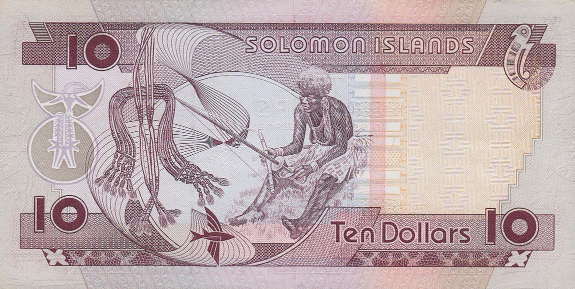 Back of Solomon Islands p20a: 10 Dollars from 1996