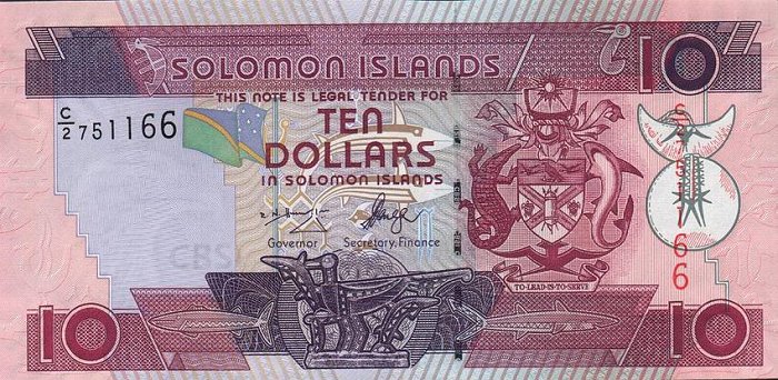 Front of Solomon Islands p27: 10 Dollars from 2006