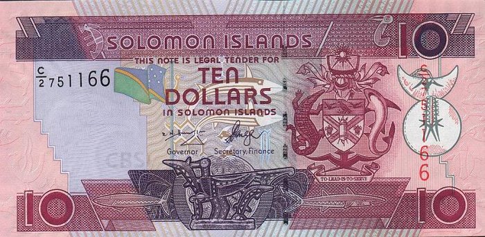 Front of Solomon Islands p27a: 10 Dollars from 2006
