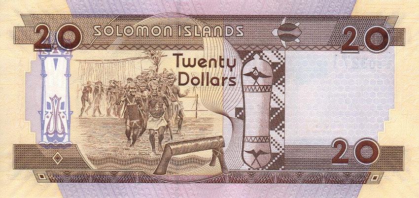 Back of Solomon Islands p28a: 20 Dollars from 2006