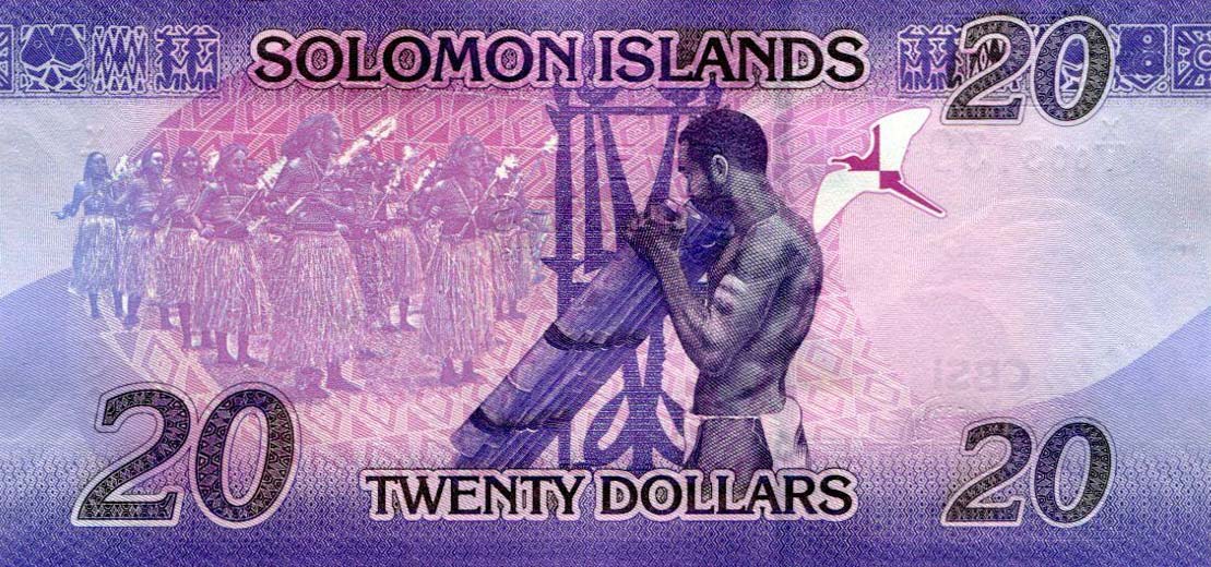 Back of Solomon Islands p34r: 20 Dollars from 2017