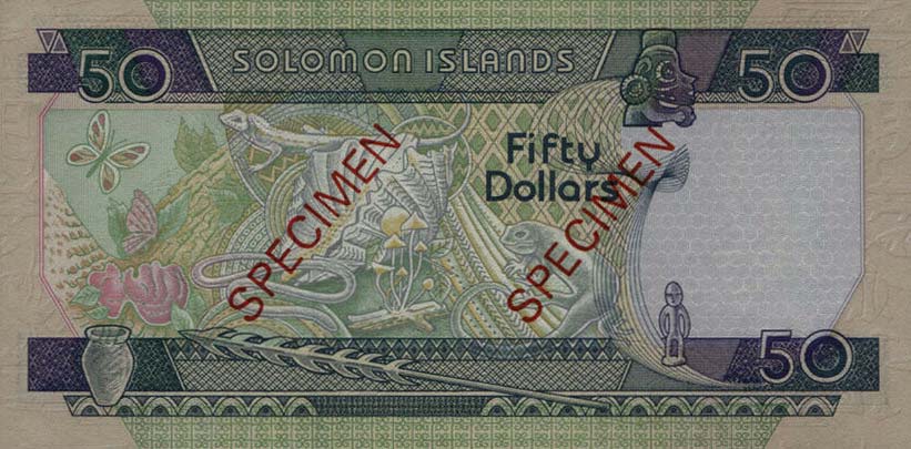 Back of Solomon Islands p22s: 50 Dollars from 1996