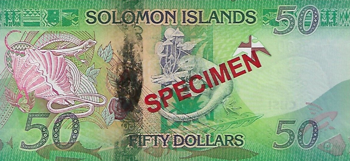 Back of Solomon Islands p35s: 50 Dollars from 2013