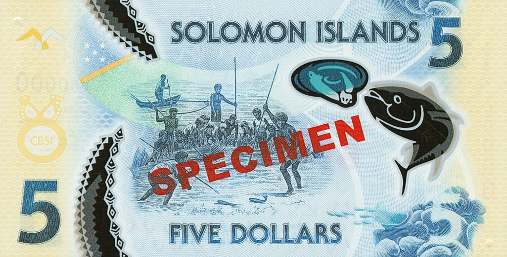 Back of Solomon Islands p38s: 5 Dollars from 2019