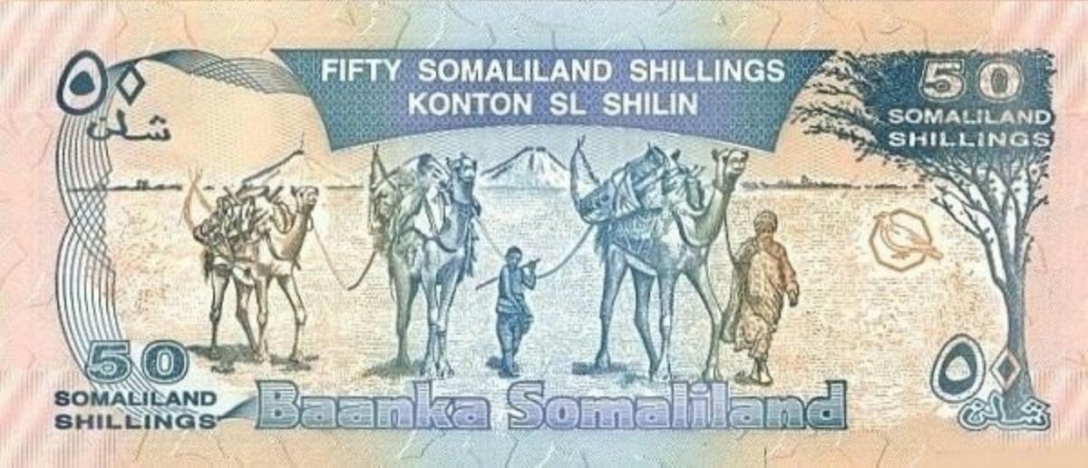 Back of Somaliland p11A: 50 Shillings from 1996
