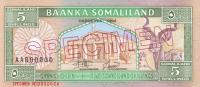Gallery image for Somaliland p1s: 5 Shillings