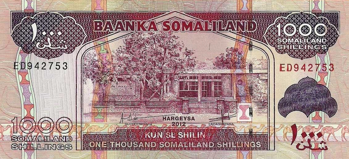Front of Somaliland p20b: 1000 Shillings from 2012