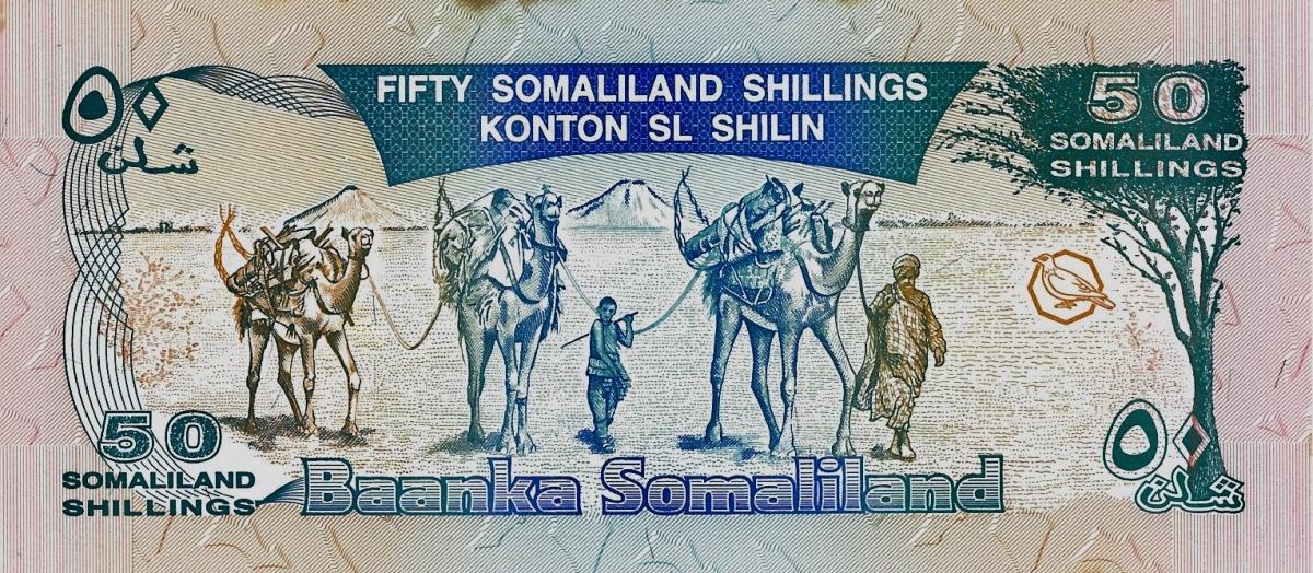 Back of Somaliland p7d: 50 Shillings from 2002