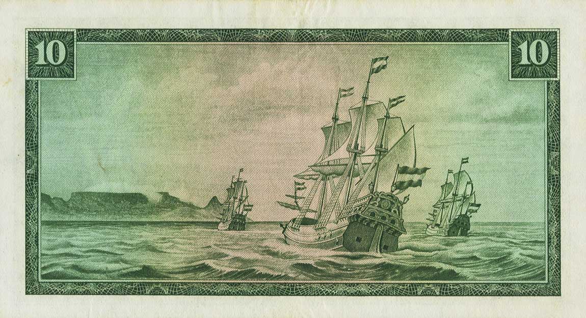 Back of South Africa p114a: 10 Rand from 1966