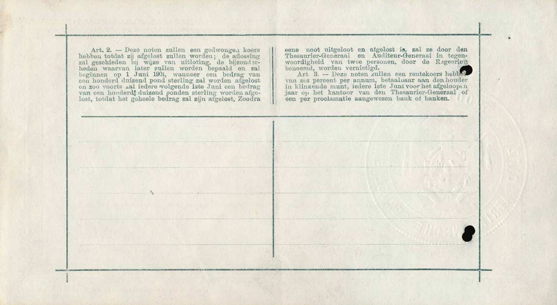 Back of South Africa p58: 50 Pounds from 1900