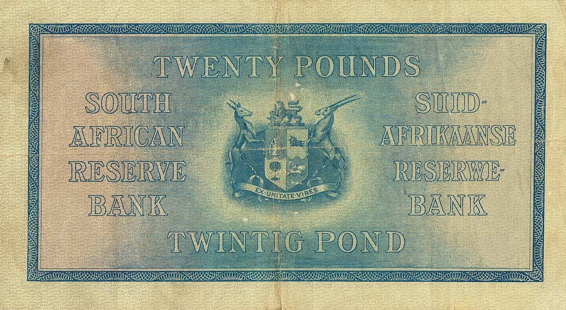 Back of South Africa p88b: 20 Pounds from 1943