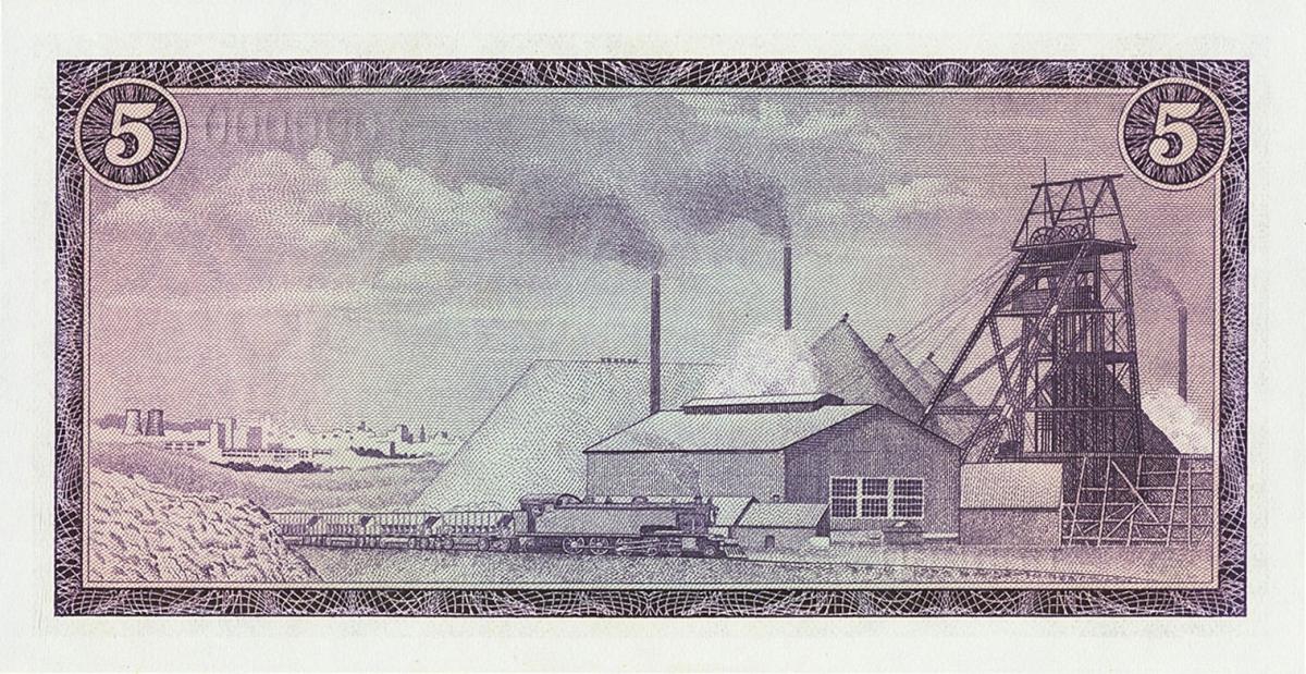 Back of South Africa p111s1: 5 Rand from 1966