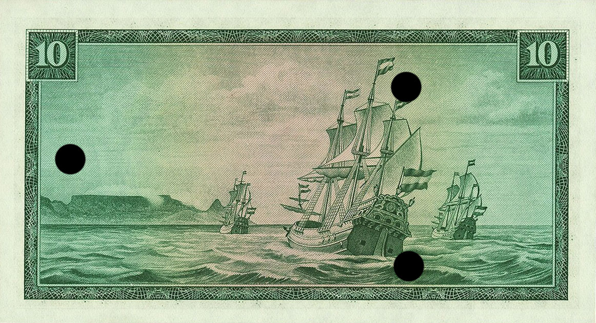 Back of South Africa p114s1: 10 Rand from 1966