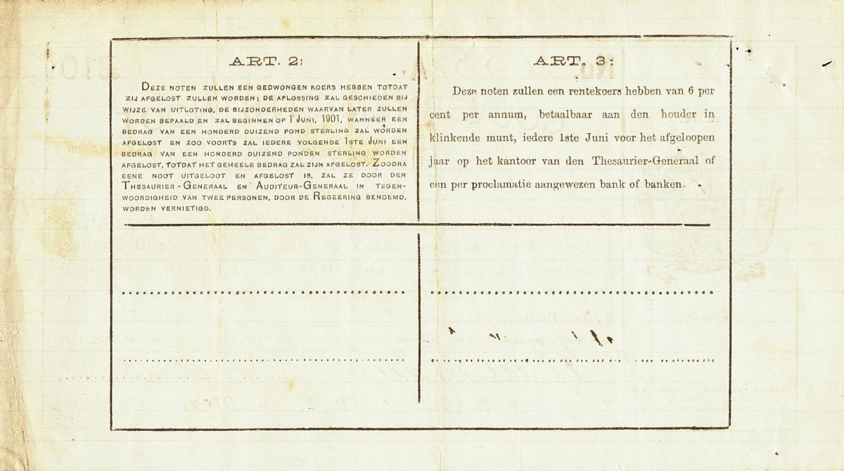 Back of South Africa p67a: 10 Pounds from 1902