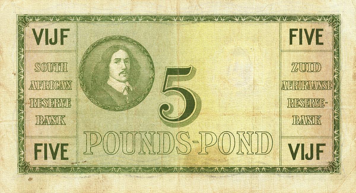 Back of South Africa p81: 5 Pounds from 1926