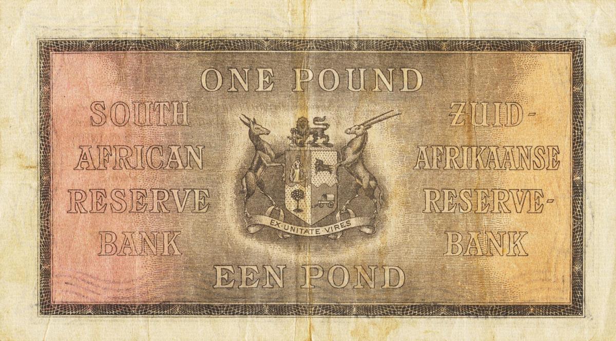 Back of South Africa p83: 1 Pound from 1928
