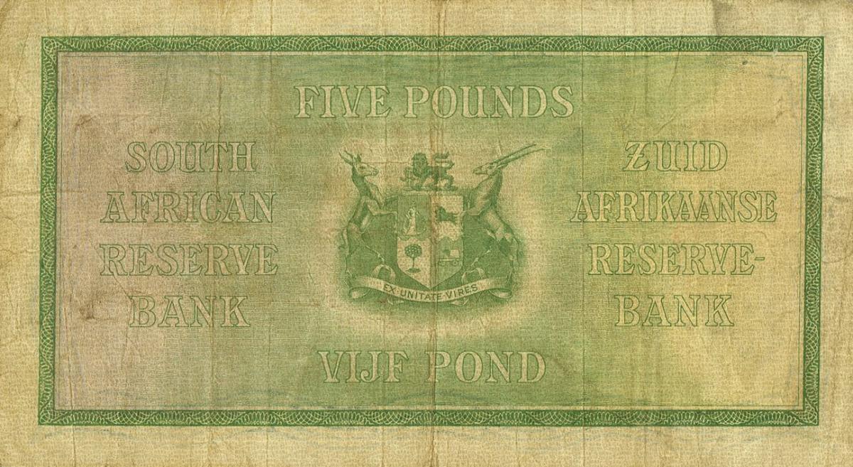 Back of South Africa p85: 5 Pounds from 1928