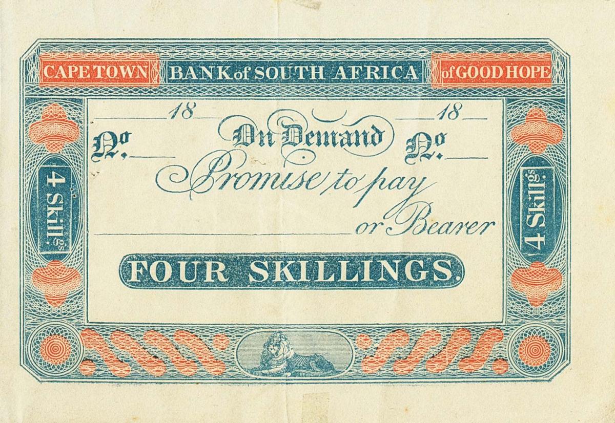 Front of South Africa pS133r: 4 Skillings from 1830
