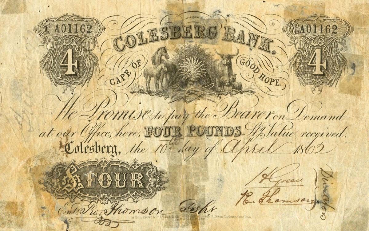 Front of South Africa pS181: 4 Pounds from 1862