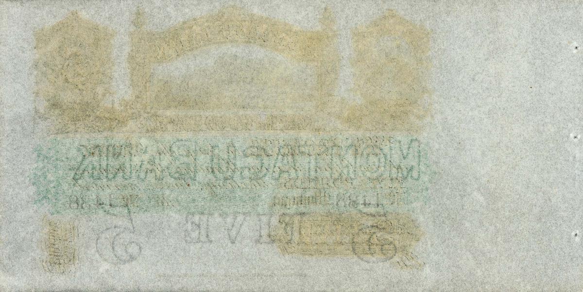 Back of South Africa pS231: 5 Pounds from 1860