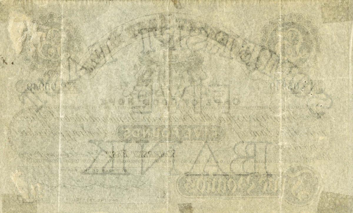 Back of South Africa pS257: 5 Pounds from 1867