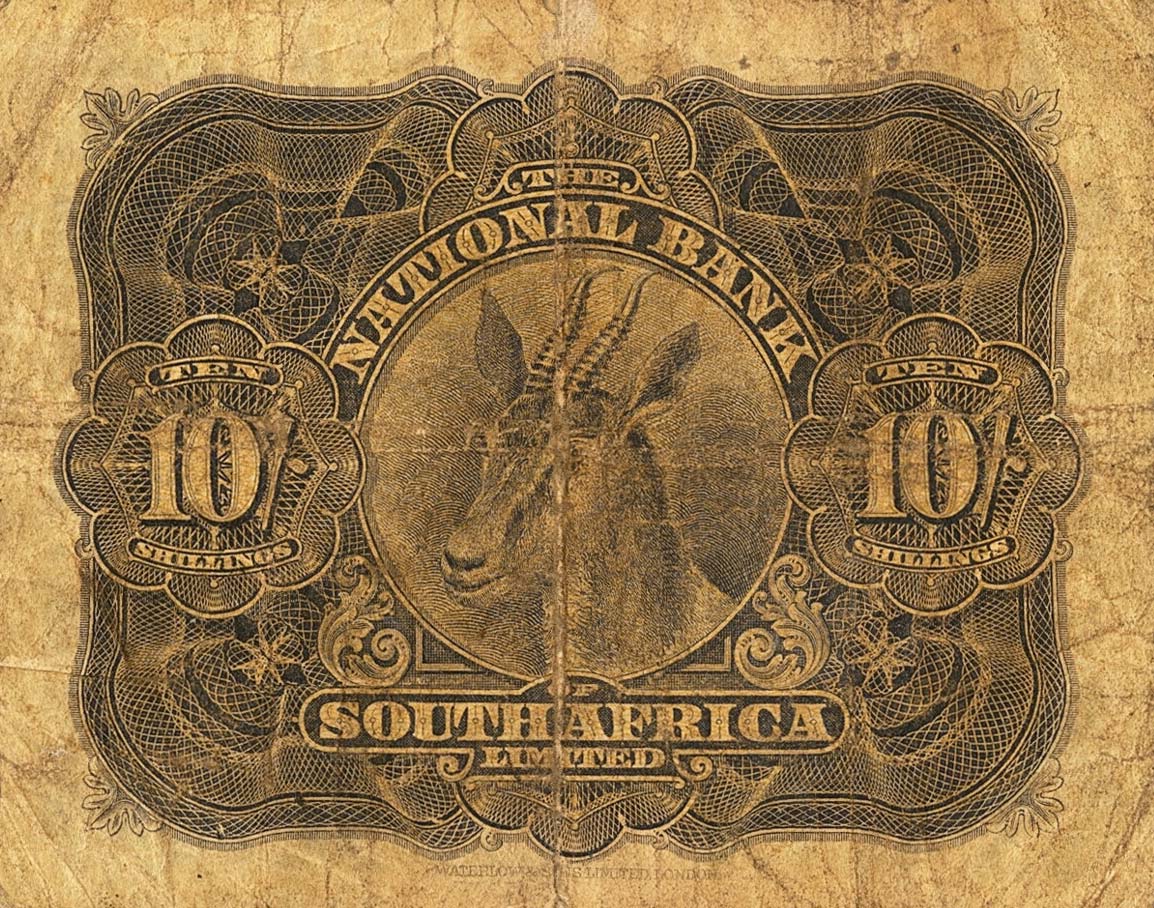 Back of South Africa pS391: 10 Shillings from 1900