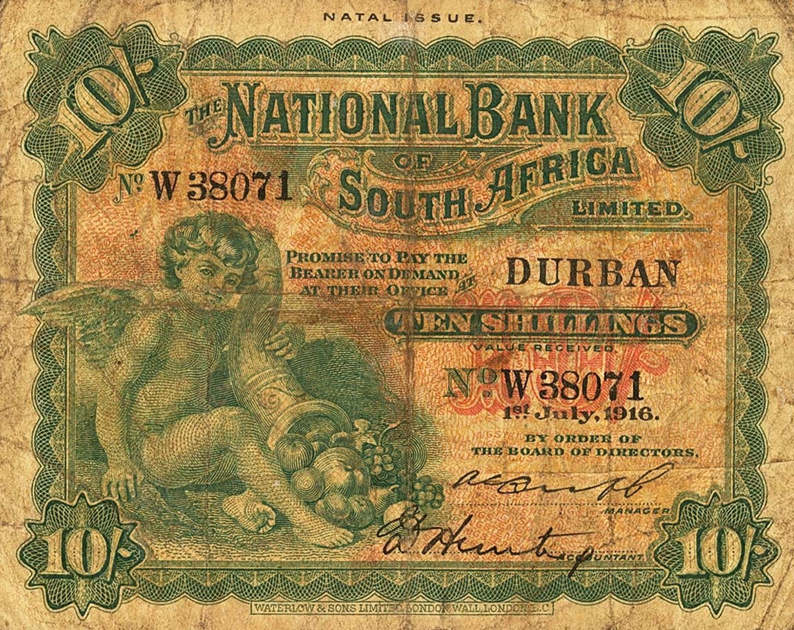 Front of South Africa pS391: 10 Shillings from 1900