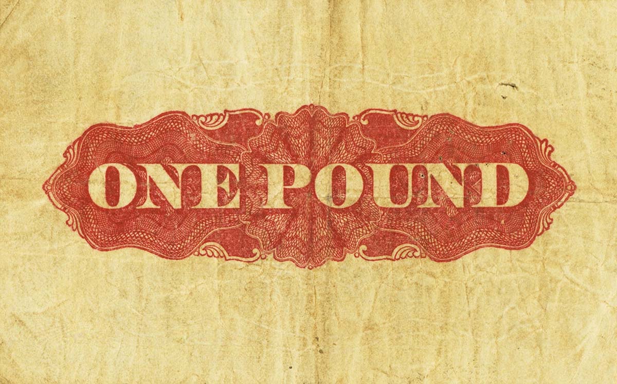 Back of South Africa pS412: 1 Pound from 1896
