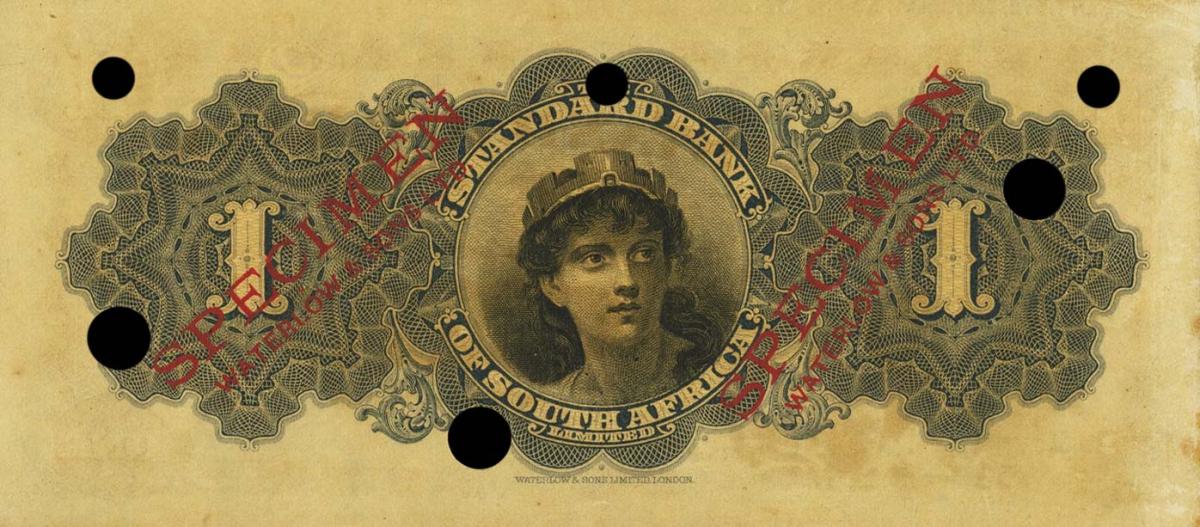 Back of South Africa pS422ct: 1 Pound from 1918