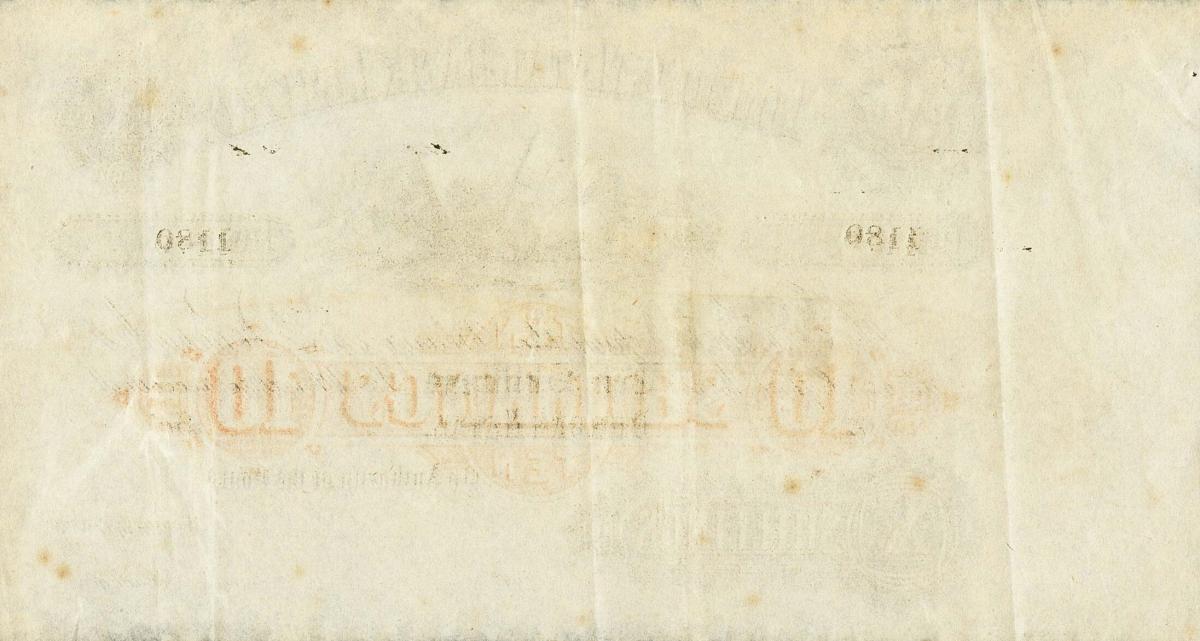 Back of South Africa pS451r: 10 Shillings from 1864