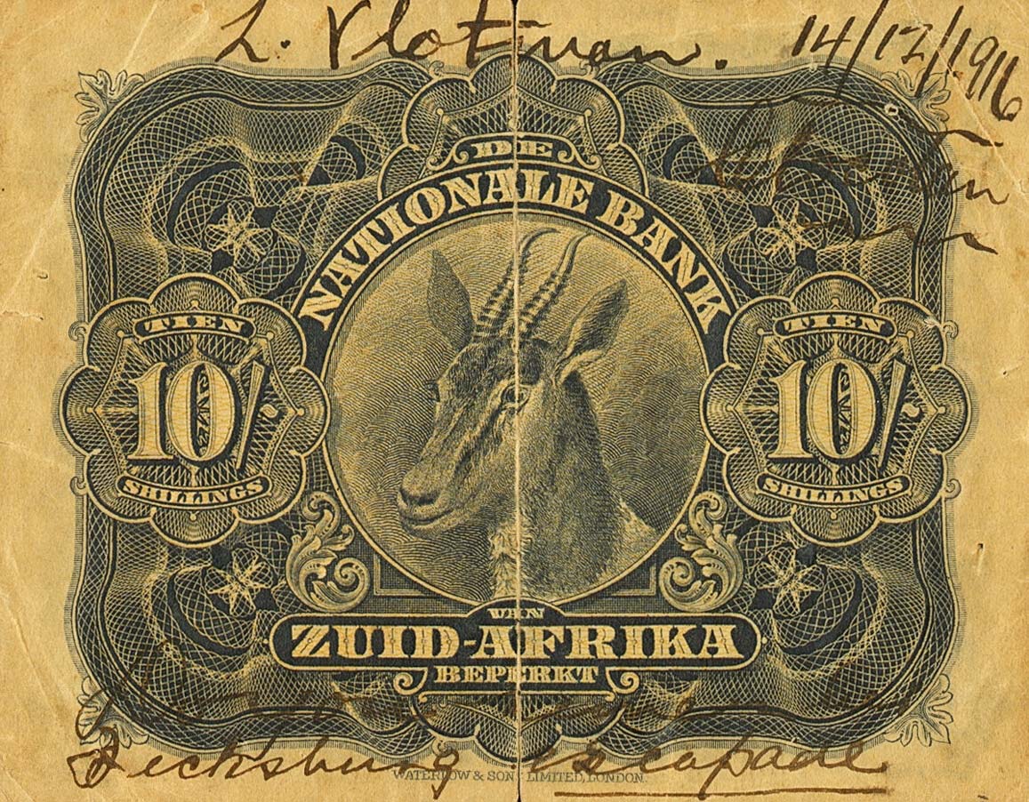 Back of South Africa pS491: 10 Shillings from 1900