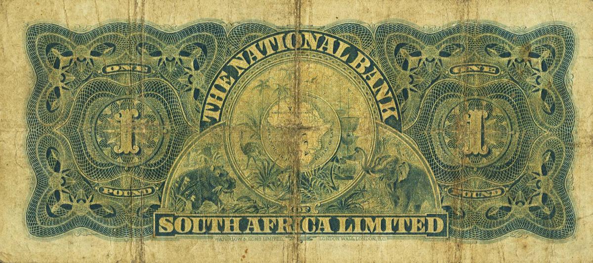 Back of South Africa pS492: 1 Pound from 1900