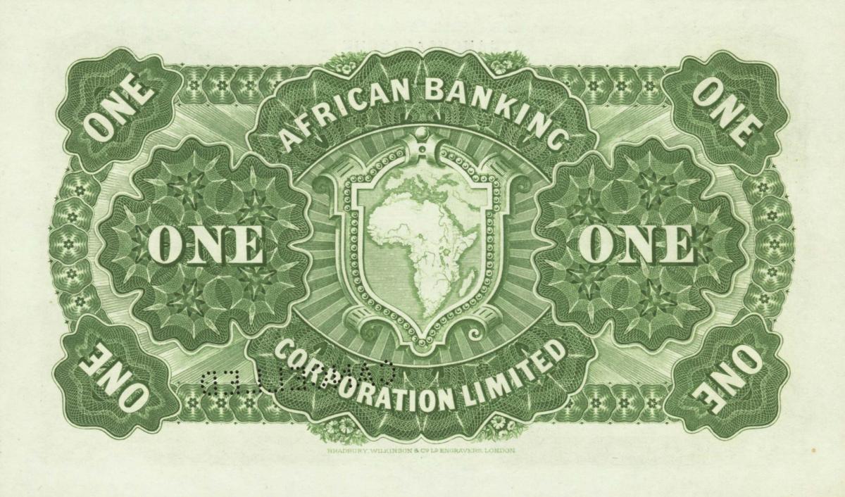 Back of South Africa pS552ct: 1 Pound from 1900