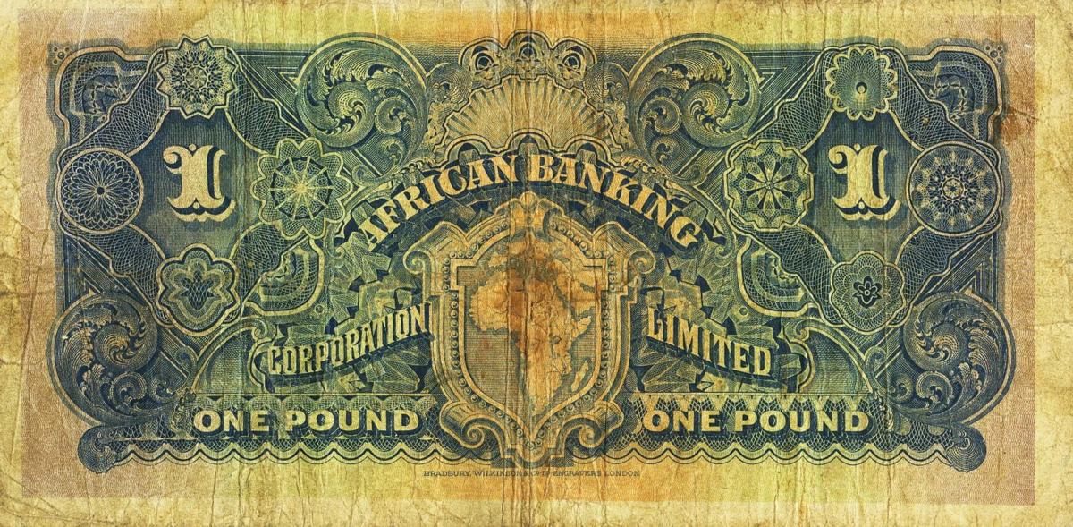 Back of South Africa pS553a: 1 Pound from 1920