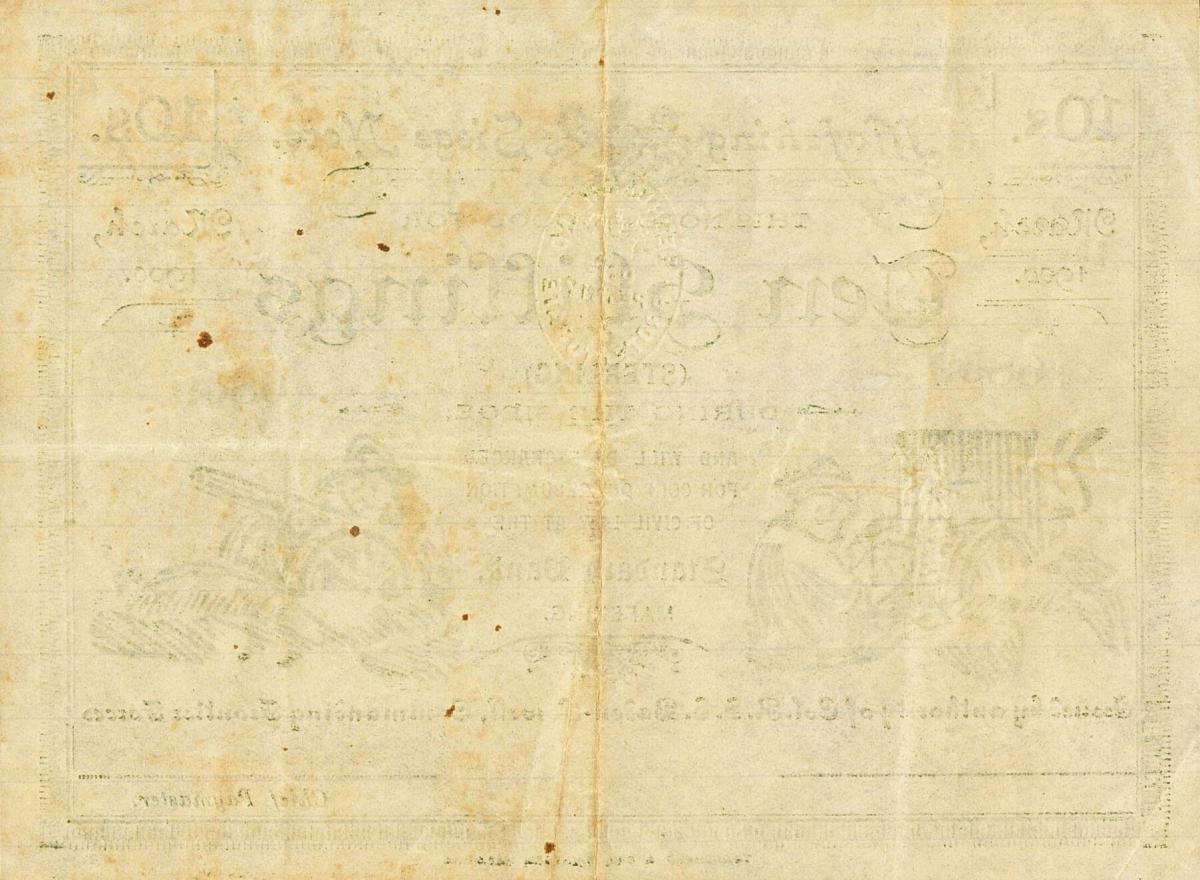 Back of South Africa pS654b: 10 Shillings from 1900