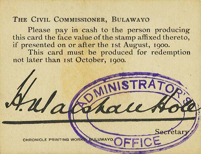 Front of South Africa pS665b: 1 Shilling from 1900