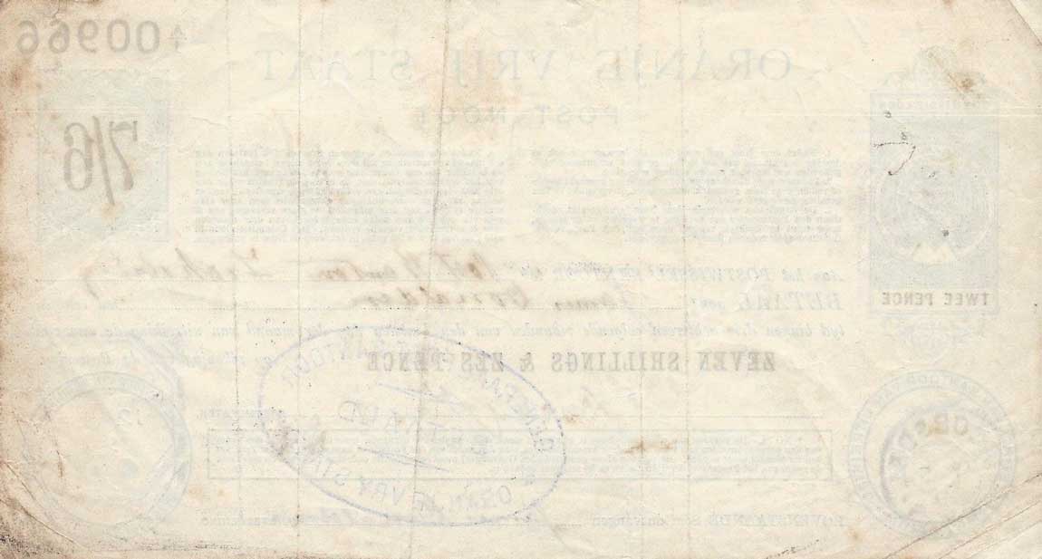 Back of South Africa pS684a: 7 Shillings from 1900