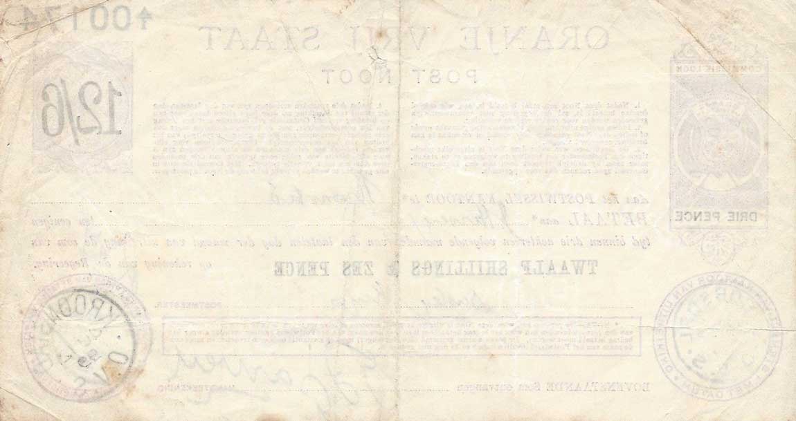 Back of South Africa pS686a: 12 Shillings from 1900