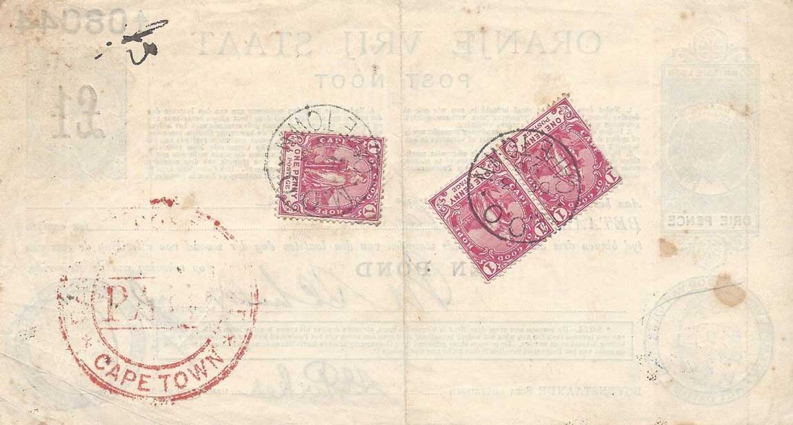 Back of South Africa pS689a: 1 Pound from 1900