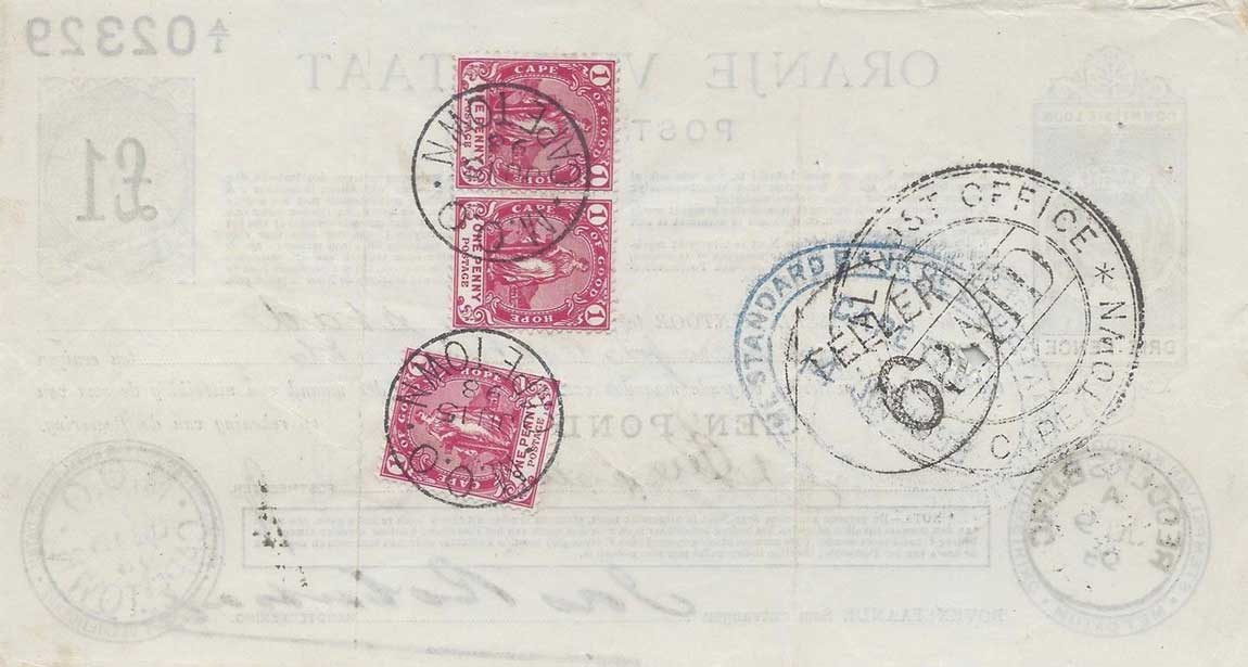 Back of South Africa pS689b: 1 Pound from 1900