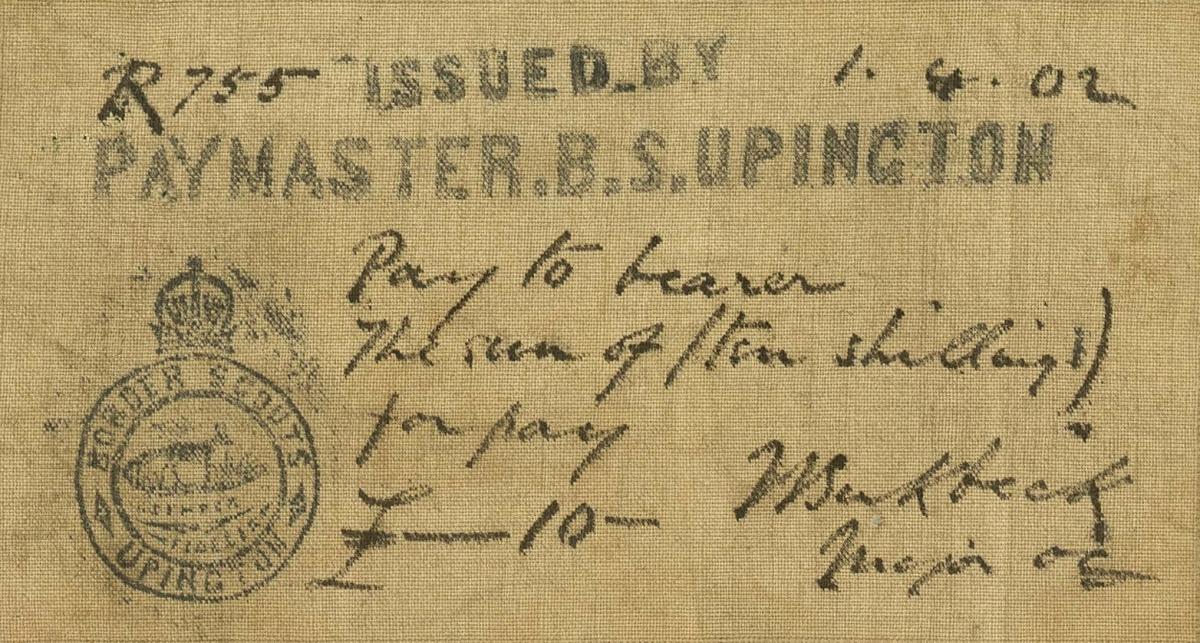 Front of South Africa pS713a: 10 Shillings from 1902