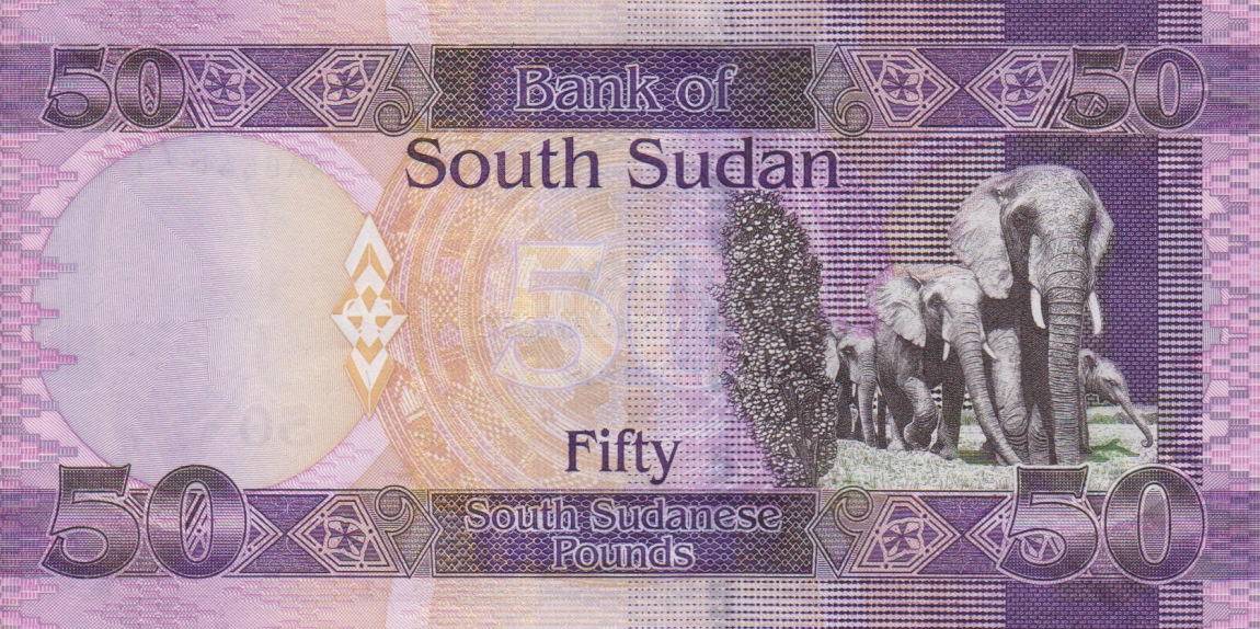 Back of South Sudan p9: 50 Pounds from 2011