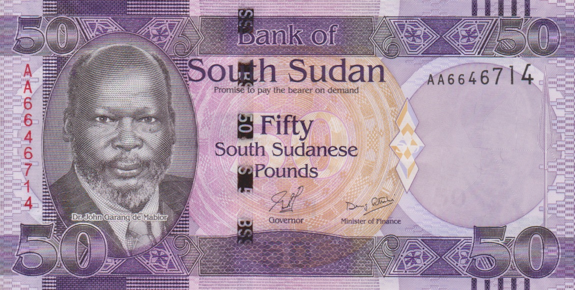 Front of South Sudan p9: 50 Pounds from 2011