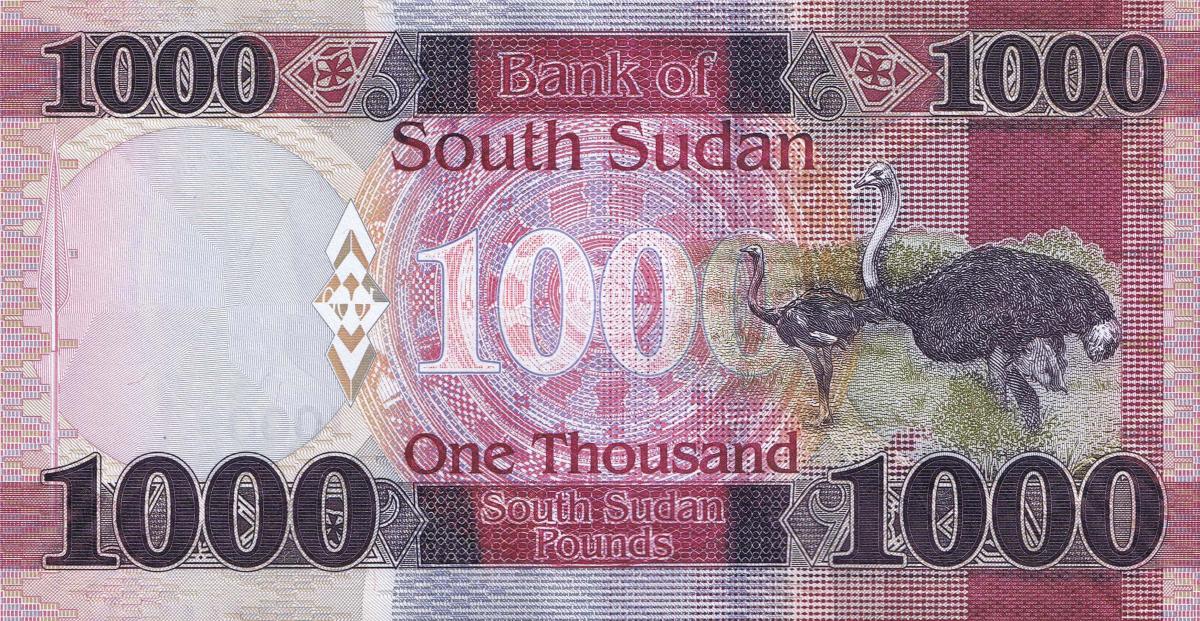 Back of South Sudan p19: 1000 Pounds from 2024
